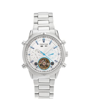 Heritor automatisch Wilhelm semi-skelet armbandhorloge met dag/datum