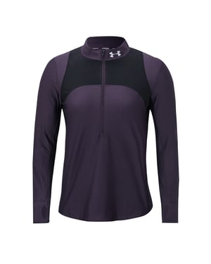 Under Armour Womens Qualifier 1/2 Zip Half Zip Top Purple 1326512 595