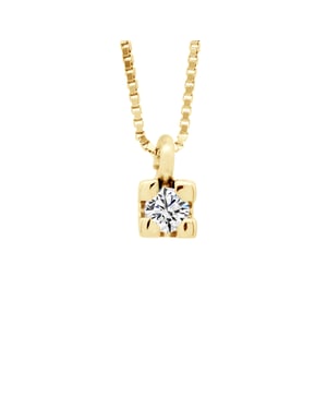 Ketting Diamond Solitaire 0,05 Cts Yellow Gold