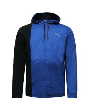 Puma Mens Collective Woven Jacket Hooded Windbreaker Blue Black 518384 02