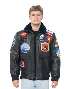 Heren Top Gun A2 lederen bomberjack-San Diego