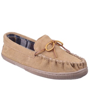 Cotswold Suede Alberta Slipper / Mens Slippers (Beige)