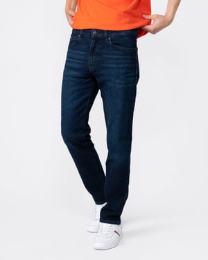 BOSS Orange Re.Maine Regular Fit Jeans in Dark Blue Comfort-Stretch Denim
