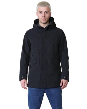 Marks and Spencer Cotton Blend Hooded Mac Stormwear Jacket