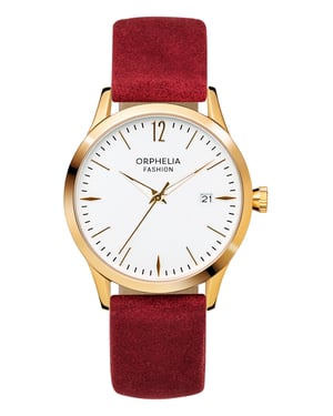 Orphelia Fashion Suède Dames Rode Horloge OF711701