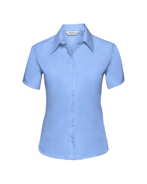 Russell Collection Womens/Ladies Ultimate Non-Iron Short-Sleeved Shirt (Bright Sky)