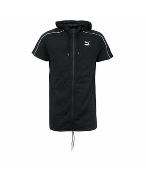 Puma Xtreme Zip Up Black Cotton Mens Hooded Jacket Hoody 573544 01 P1A