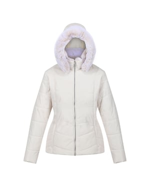 Regatta Womens/Ladies Wildrose Baffled Padded Hooded Jacket (Light Vanilla)