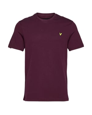 Lyle & Scott effen T-shirt in bordeauxrood