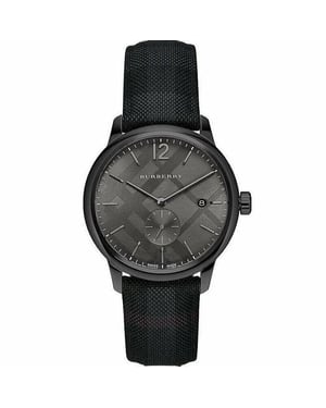 Burberry BU10010 Geruit Gestempeld Rond Wijzerplaat 40mm Herenhorloge