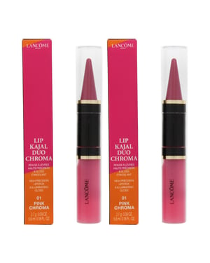 Lancome Lip Kajal Duo Chroma 01 Pink Chroma Lip Stick + Gloss 2.7g