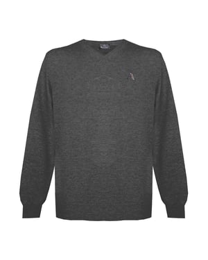 Aquascutum Tartan A Logo Mörkgrå Jumper
