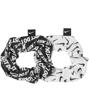 Nike 2.0 Hair Ties (Pack of 2) (White/Black)