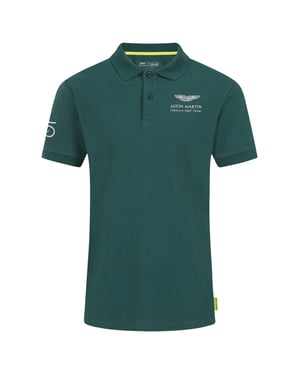 Aston Martin F1 Sebastian Vettel Driver Mens Green Polo Shirt