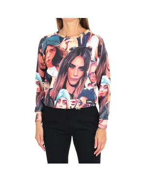 Women's long sleeve round neck sweatshirt 15S2LJ24