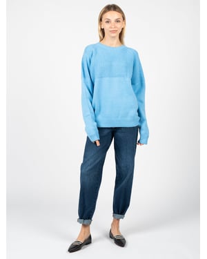 Silvian Heach Pullover Cinnamon Dam Blå