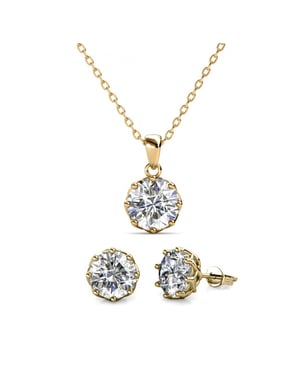 Lily Set - guld och kristall