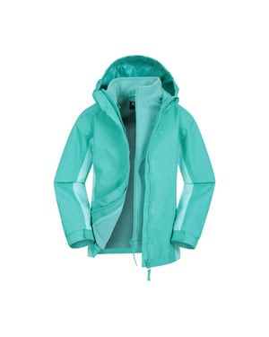Mountain Warehouse Vattentät jacka Lightning 3 i 1 för barn/unga (Ljus kungsfisk)