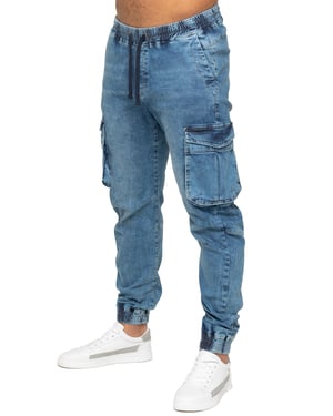 Enzo | Mens Cargo Jogger Jeans