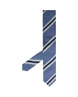 Hackett London Printed Novelty Stripe Mens Blue Ties