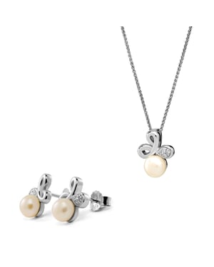 Orphelia 'Elisabeth' Dames 925 Sterling Zilveren Set: Ketting-Hanger + Oorbellen - Zilver SET-7511