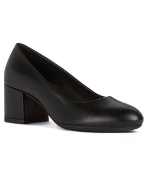 Geox D ELEANA A Leather Bovine Full Grain Women's Black Heels