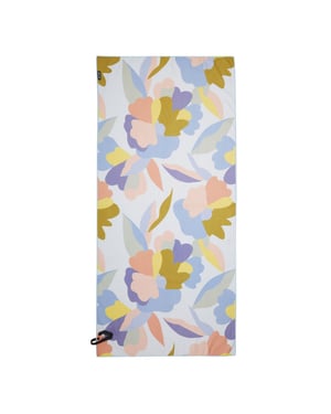 Regatta Abstract Floral Microfibre Beach Towel (Blue/Pink)