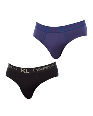Pack-2 KLS2 men's breathable fabric basic briefs