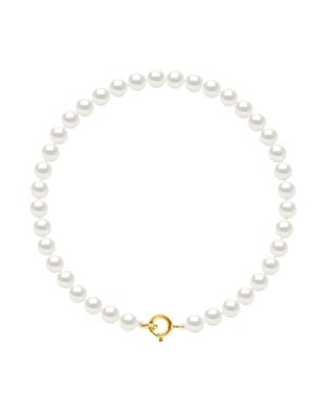 Armband Water Parels Sweet Ronde 4-5mm Wit Geel Goud 18 Karaat