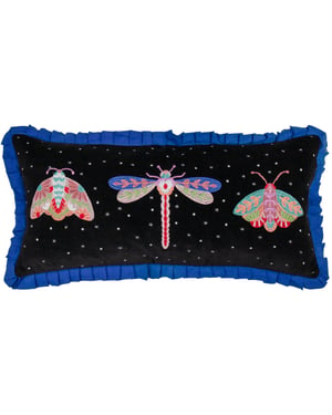 Wylder Darkling Beetles Embroidered Velvet Cushion Cover