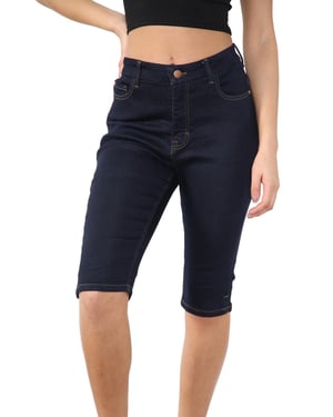 MYT Womens Magic Shaping High Waisted Denim Shorts Indigo