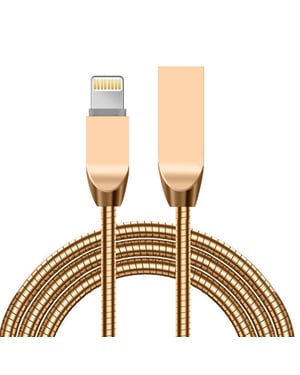 Aquarius Spring Cable with Zinc Alloy Connectors - Gold