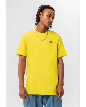 Nike Sportswear Club Mens T Shirt in Yellow