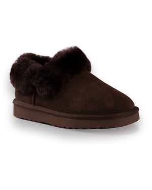 Aus Wooli Australia Unisex Sheepskin Wool Coogee Traditional Ankle Slippers