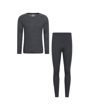 Mountain Warehouse Heren Talus Thermische Base Layer Set (Houtskool)