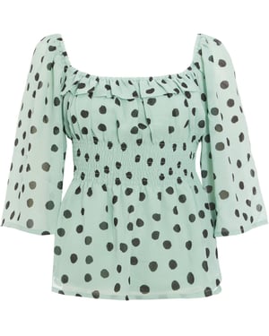 Chiffon Polka Dot Blouse