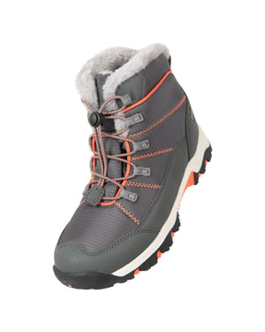Mountain Warehouse Comet Waterdichte Sneeuwlaarzen voor Kinderen/Kinderen (Grijs/Oranje)