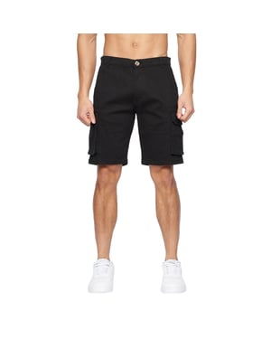 Crosshatch Mens Frentons Cargo Shorts (Svart)