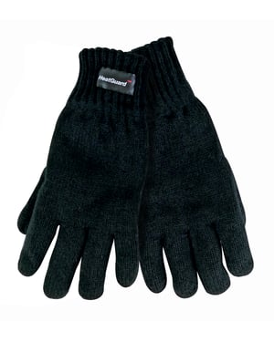 Thinsulate - Childrens Knitted Gloves | Boys Thermal Winter Gloves - Black