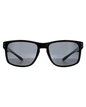 Atum Rectangle Mens Shiny Black Smoke Grey Waterhouse