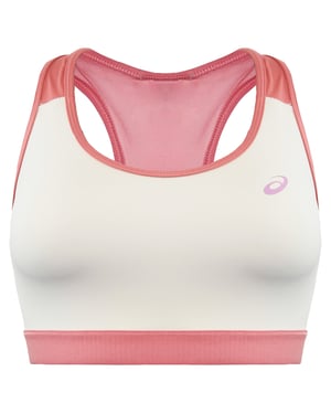 Asics Colour Block III Womens White/Pink Sports Bra