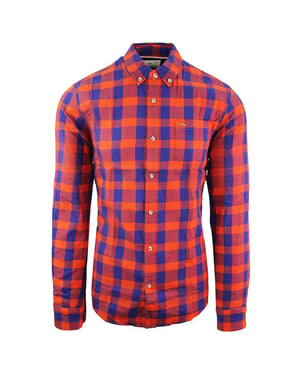 Scotch & Soda Checked Mens Orange Shirt