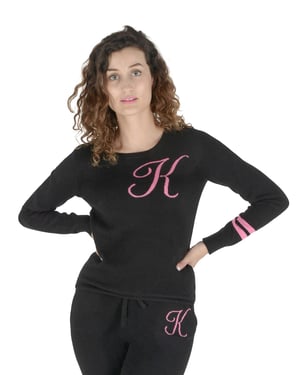 Crown Of Edinburgh Cashmere Crew Neck Sweater Stockbridge Black K