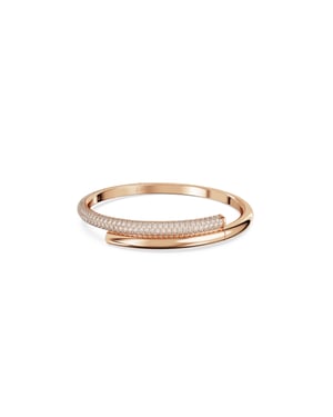 Swarovski 'Dextera' Dames Gouden Geplateerde Metalen Armband - Roze 5692267