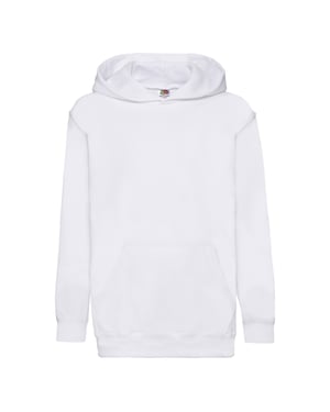 Fruit of the Loom Sweatshirt met capuchon voor kinderen/Kinderen Classic Heather (Wit)
