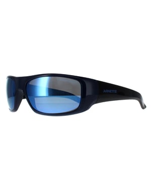 Arnette Rectangle Mens Dark Blue Dark Grey Mirror Water Polarized Hot Shot AN4182