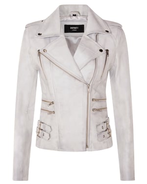 Dames leren Brando bikerjack-Loddon