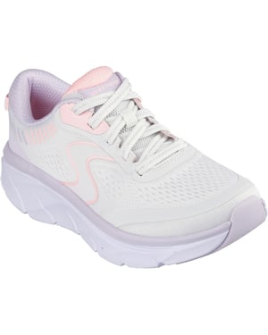 Skechers D'Lux Walker 2.0 Active Pace Textile Dames Off White/Pink Trainers