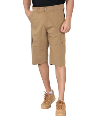 Mens Cargo Multi-Pocket Quick Dry Shorts in Khaki