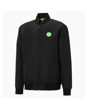 Puma x Santa Cruz Black Green Varsity Bomberjacka för herrar 532239 01